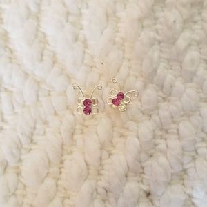 Butterfly stud earrings